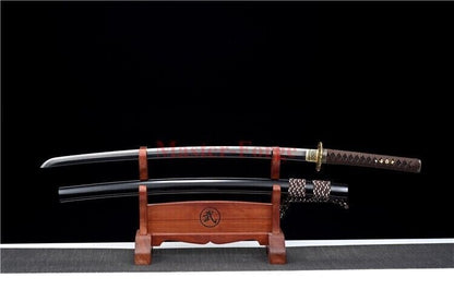 High Quality 1095 Carbon Steel Japanese Samurai Full Tang Sword Katana Black.