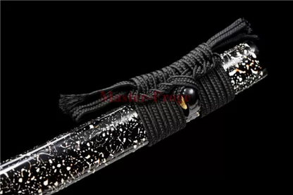 Folded Steel Japanese Katana Samurai Sword Red Battle Ready Full Tang Sharp