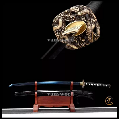 T10 Steel Clay TemperedBattle Ready Japanese Katana Samurai Sword Sharp Handmade