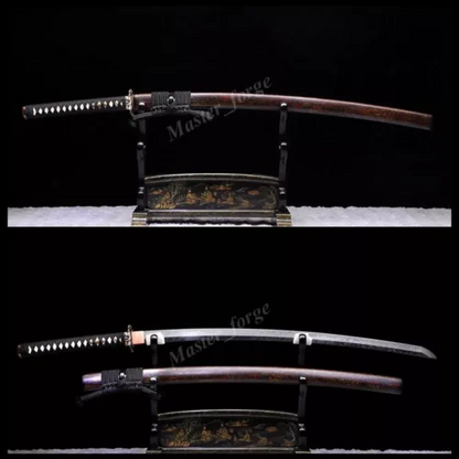 Hitatsu Hamon Clay Tempered T10 Steel Real Katana Japanese Samurai Sword Sharp.