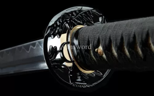 T10 Steel Clay Tempered Real Real Katana Full Tang Japanese Samurai Sword Sharp.