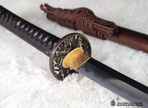 Shihozume clay tempered laminated Polished Hamon Japanese samurai katana sword