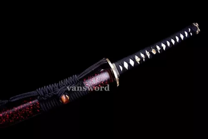 Katana Japanese Samurai Sword T10 Carbon Steel Clay Tempered Real Hamon FullTang