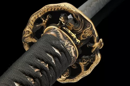 Japanese Katana T10 Steel Clay Tempered Sword Samurai Full Tang With Hamon Blade