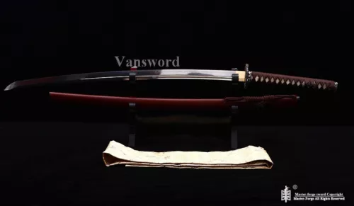 Japanese Samurai Katana Sword Unokubi-Zukuri Clay Tempered T10 Steel Sharpened