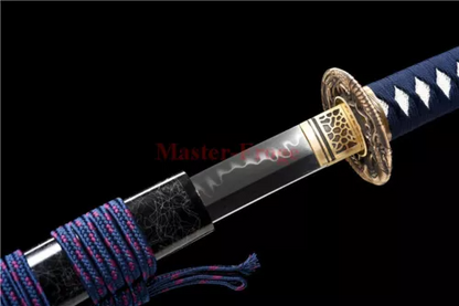 Japanese T10 Clay Tempered Real Katana Samurai Sword Hand Forged Blade Sharp