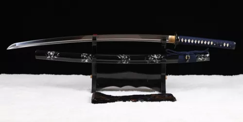 9260 Spring Steel Hand Forged Japanese Katana Samurai Sword Full Tang Iron Tsuba