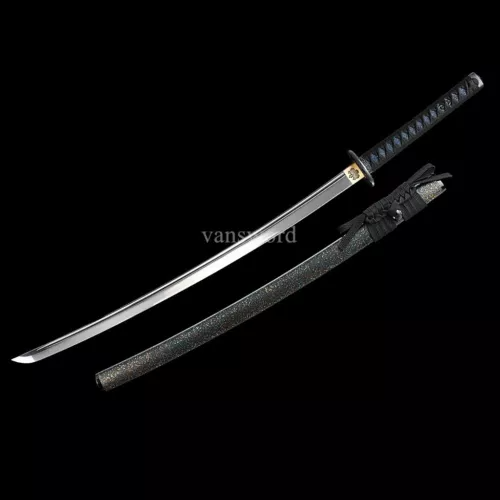 1095 High Carbon Steel Japanese Katana Samurai Sword With Multi-colored Scabbard