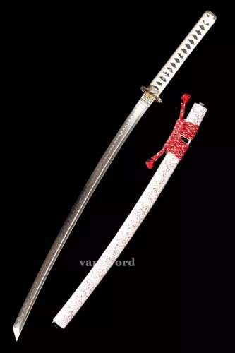 T10 Clay Tempered Steel Japanese Katana Samurai Real Saber Sword Handmade Sharp.