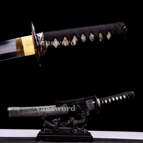 Shihozume Tanto Samurai Sword Clay Tempered Real Hamon Japanese Sharp