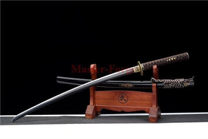 High Quality 1095 Carbon Steel Japanese Samurai Full Tang Sword Katana Black.