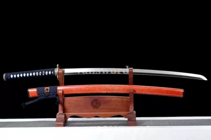 Japanese Katana Sword 9260 Spring Steel Handmade Full Tang Rayskin Saya