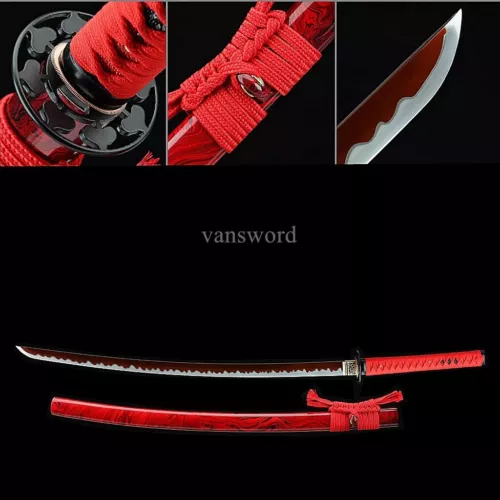 1095 High Carbon Steel Handmade Japanese Samurai Katana Sword Battle Ready Sharp