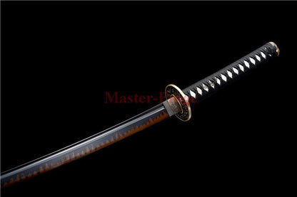 Japanese Katana Samurai Sword Clay Tempered T10 Steel Full Tang Sharp Blade.