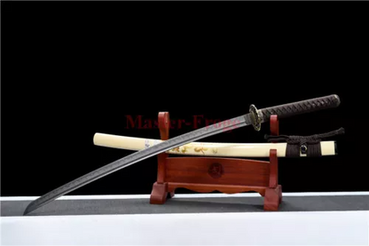 Differential Harden Japanese Samurai Dragon Sword T10 Clay Tempered Katana Sharp