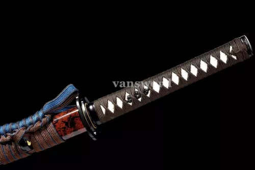 Hand Forged Clay Tempered T10 Steel Katana Japanese Samurai Sword Sharp