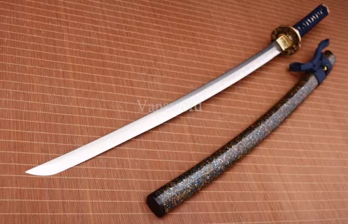 Clay Tempered Folded Steel Japanese Katana Samurai Sword Hand Abrasive Hamon