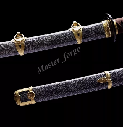 Japanese Officer's Katana (Type 97) Shin Gunto Clay Tempered Hamon Samurai Sword