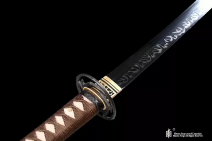 Hand forged T10 Clay Tempered Top Choji Hamon Japanese Samurai Sword Real