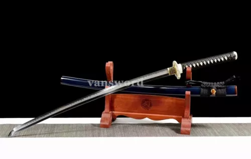 T10 Steel Clay Tempered Japanese Katana Samurai Sword Battle Ready Real Sharp .