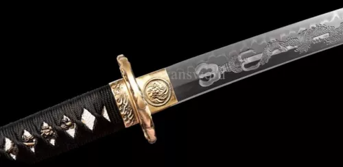 Handmade T10 Steel Clay Tempere Hand-painted Saya Japanese Katana Samurai Sword.