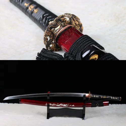 Japanese Shihozume Clay Tempered Katana Samurai Sword Full Tang Real Sharp.