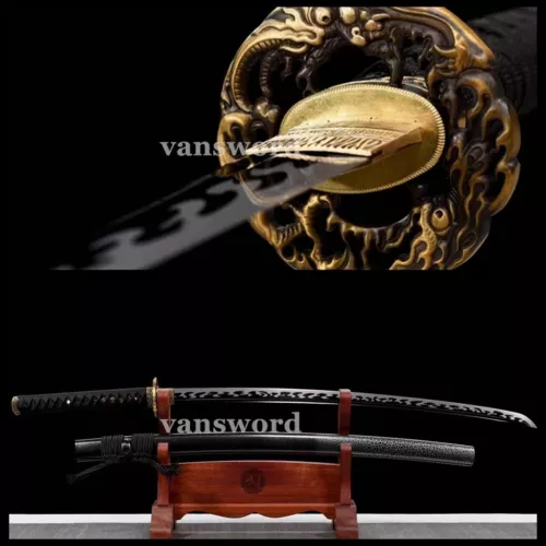 High Carbon Steel Katana Japanese Real Weapons Sword Samurai Full Tang Sharp.