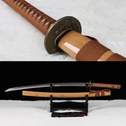 Hand Forged 1095 High Carbon Steel UNOKUBI-ZUKURI Japanese Samurai Katana Sword