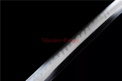 Japanese Samurai Sword T10 Steel Clay Tempered Abrasive Katana Battle Sharp