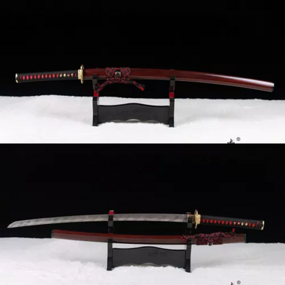 High Quality Damascus Folded Steel Japanese Samurai Sword Katana Sharp