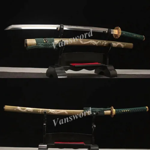 Honsanmai Clay tempered Japanese Samurai Katana Sword Hand Carved and Abrasived