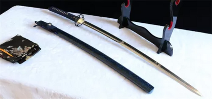 Katana Japanese Samurai Sword Kogarasu-Maru Style 1095 High Carbon Full Tang