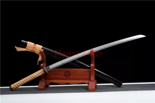 Damascus Folded Steel Japanese Katana Battle Ready Sword Samurai Real Sharp