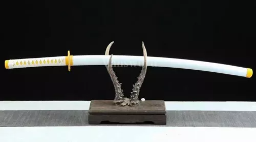 Handmade Demon Slayer Sword Agatsuma Zenitsu Japanese Katana Samurai Sword Sharp