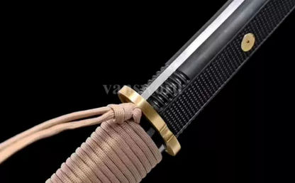 Handmade 9260 spring steel Japanese Samurai Tactical Sword set Functional Daisho