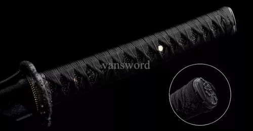 Katana Handmade 1095 High Carbon Steel Japanese Samurai Sword Black Scabbard.