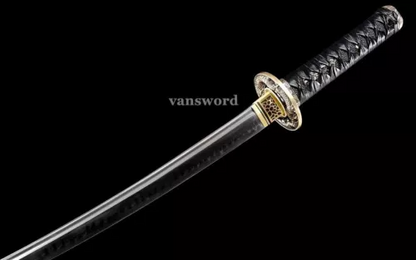 Clay Tempered Differential T10 Steel Japanese Wakizashi Samurai Full TangSword.