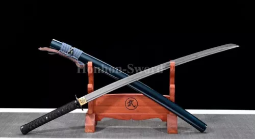 Katana Samurai Sword T10 Steel Clay Tempered Real Hamon Battle Ready Sharp