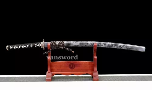 Hand Forged High Folded Steel Hamon Japanese Samurai Sword Katana Full Tang.