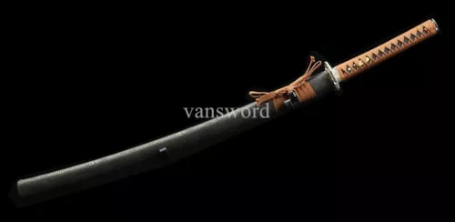 T10 Steel Clay Tempered Real Japanese Katana Samurai Battle With Bronze Scabbard