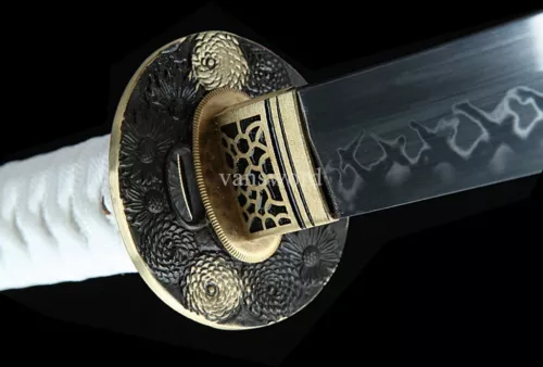 Handmade Clay Tempered T10 Steel Japanese Samurai Katana Real Weapon Sword