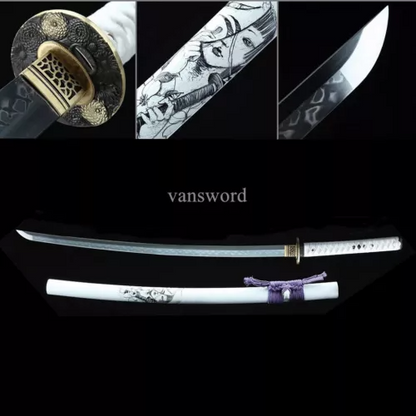 Handmade Clay Tempered T10 Steel Japanese Samurai Katana Real Weapon Sword