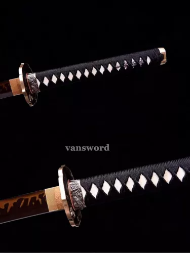 Handmade T10 Steel Clay Tempered Japanese Real Sword Battle Ready Sharp Red Saya