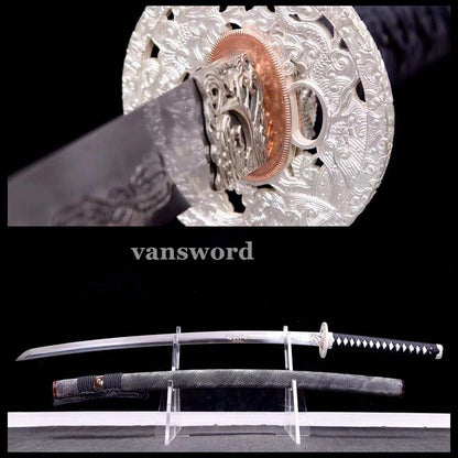 Hand Forged T10 Steel Clay Tempered Japanese Katana Samurai Sword Battle Ready.