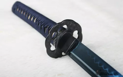 Japanese Katana Blue Blade Sword Clay Tempered T10 Steel Battle Ready Sharp New