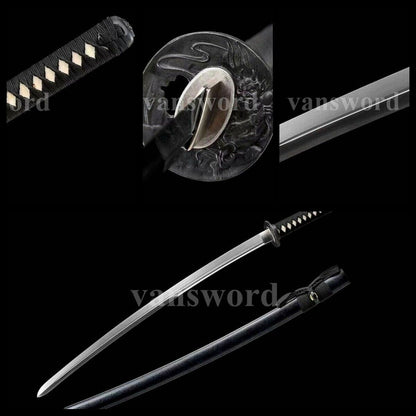 Kogarasu Maru 1095 High Carbon Steel Japanese Katana Sword Full Tang Sharp Blade