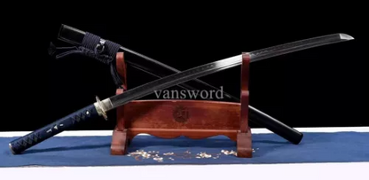 Japanese Katana T10 Steel Clay Tempered Samurai Sword Double Groove Battle Ready