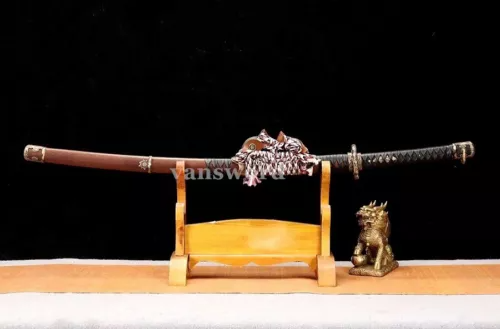 Tachi Sword Folded Steel Clay Tempered Original Japanese Samurai Sharp