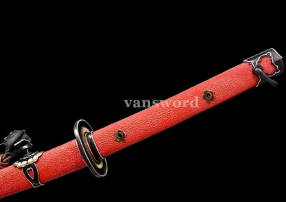 Handmade Tachi Shihozume Steel Japanese Samurai Functional Sword Sharp