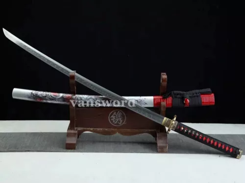 Handforge T10 Steel Clay Tempered Steel Japanese Katana Sword Samurai Sharp